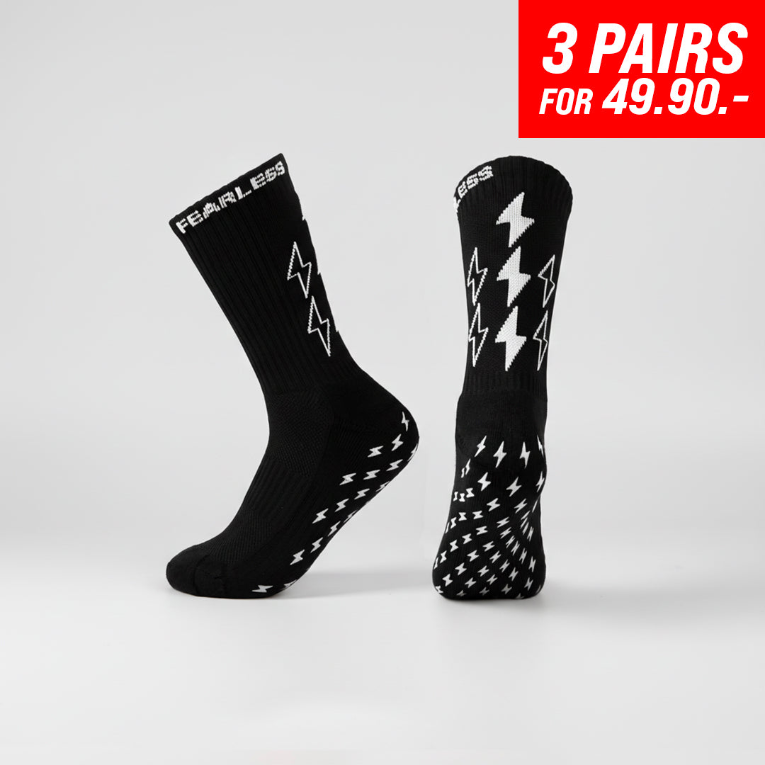 Chaussettes antidérapantes Fearless - SPEED - Noir
