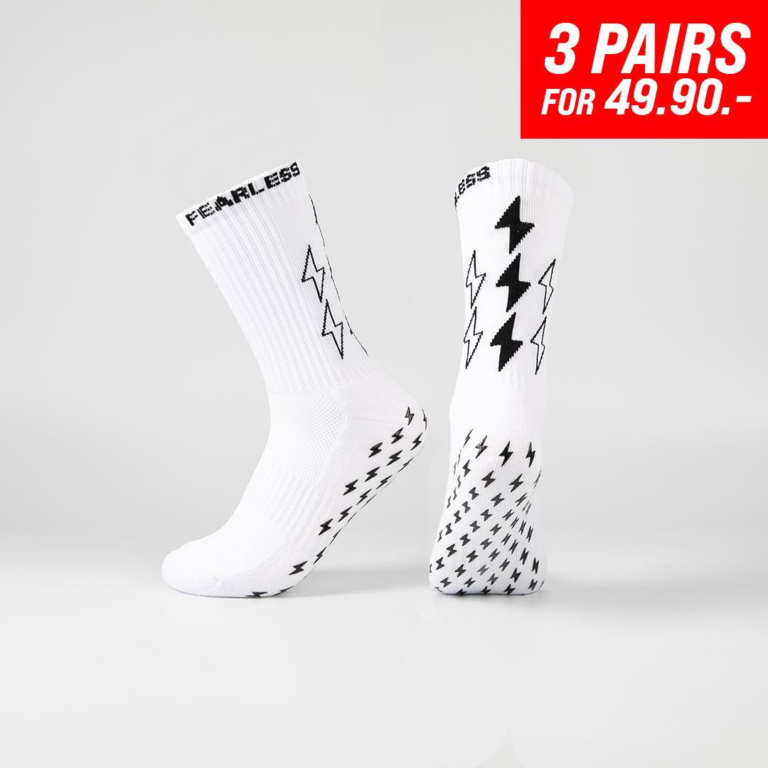 Fearless grip socks - SPEED - White
