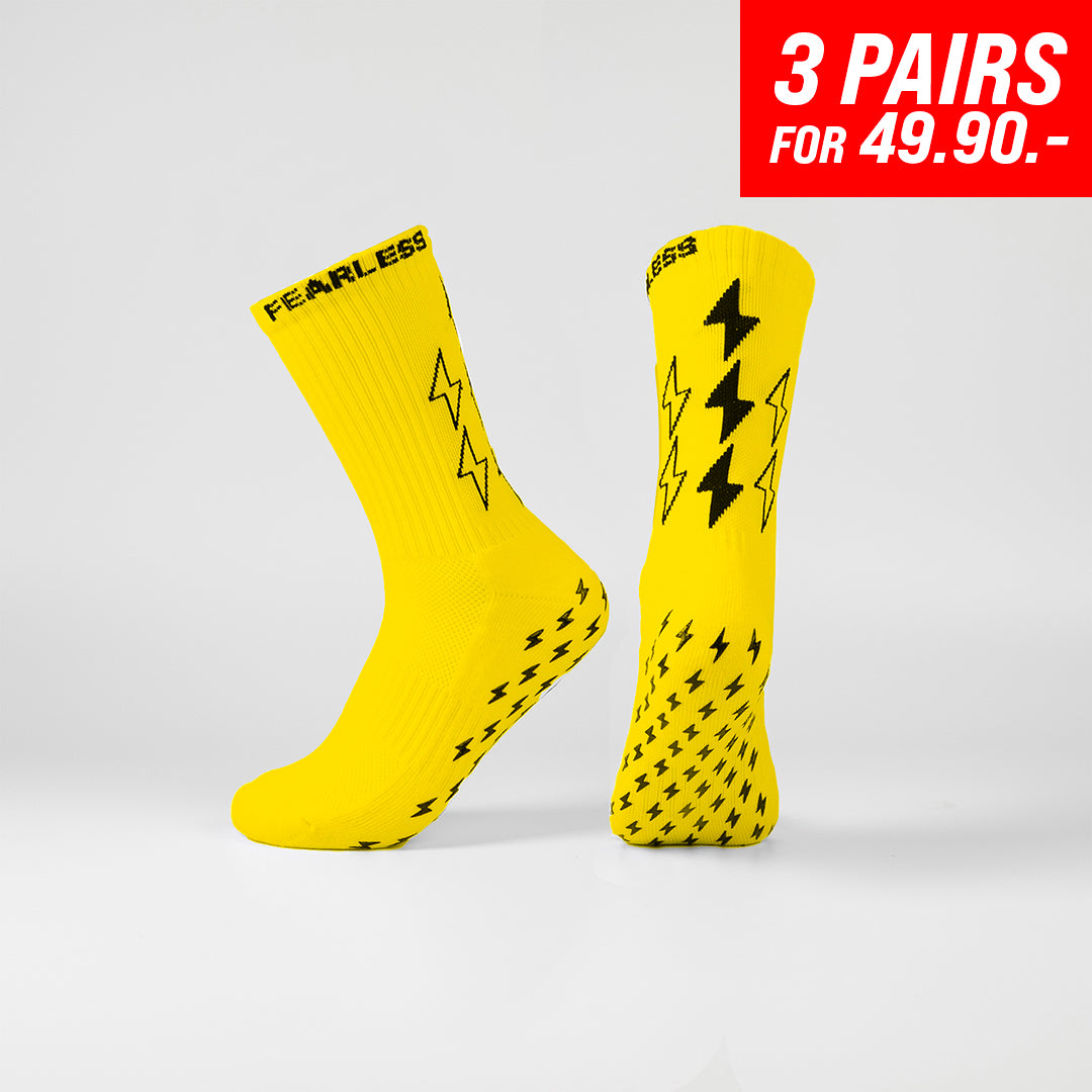 Fearless grip socks - SPEED - Yellow