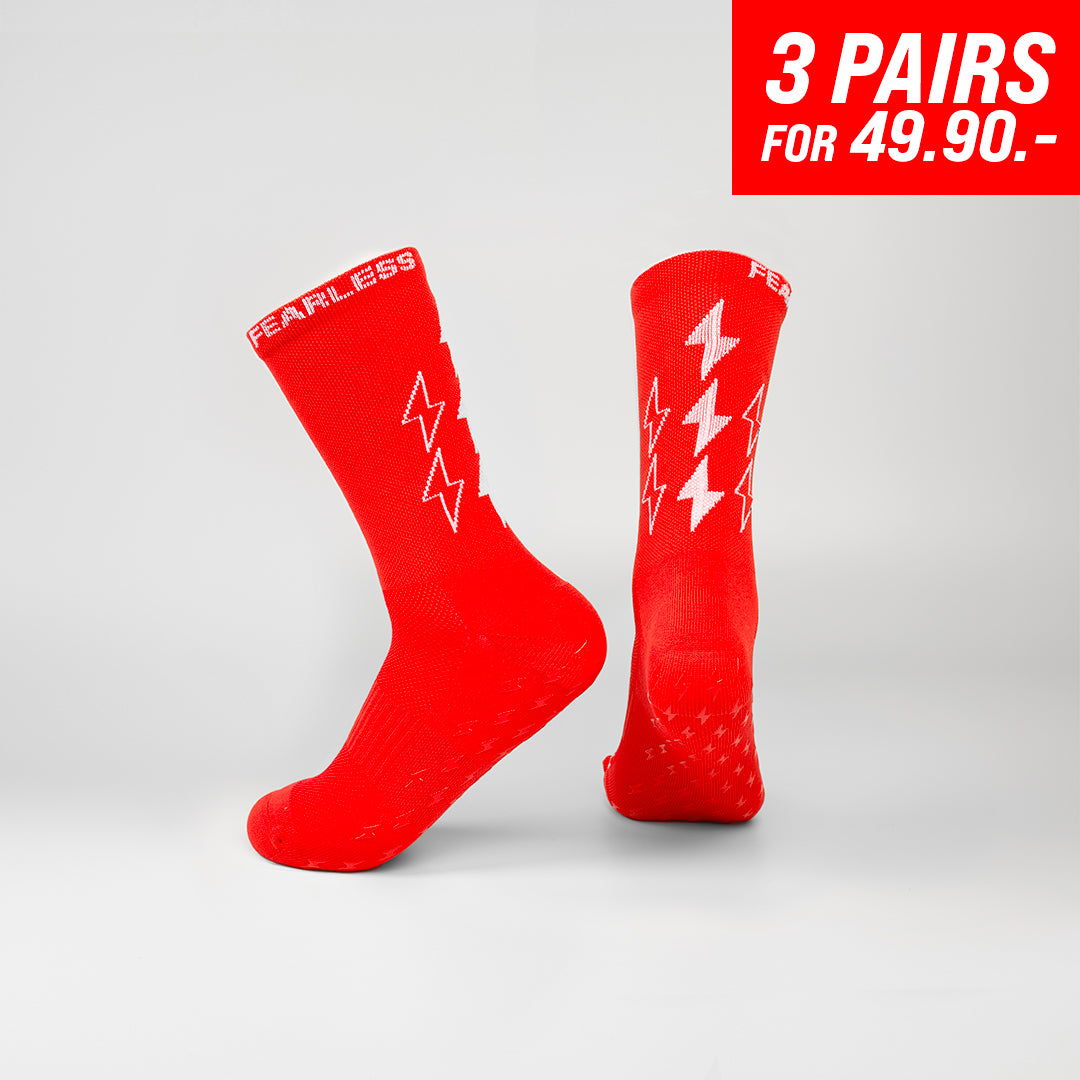 Fearless Grip socks - SPEED Thin - Red