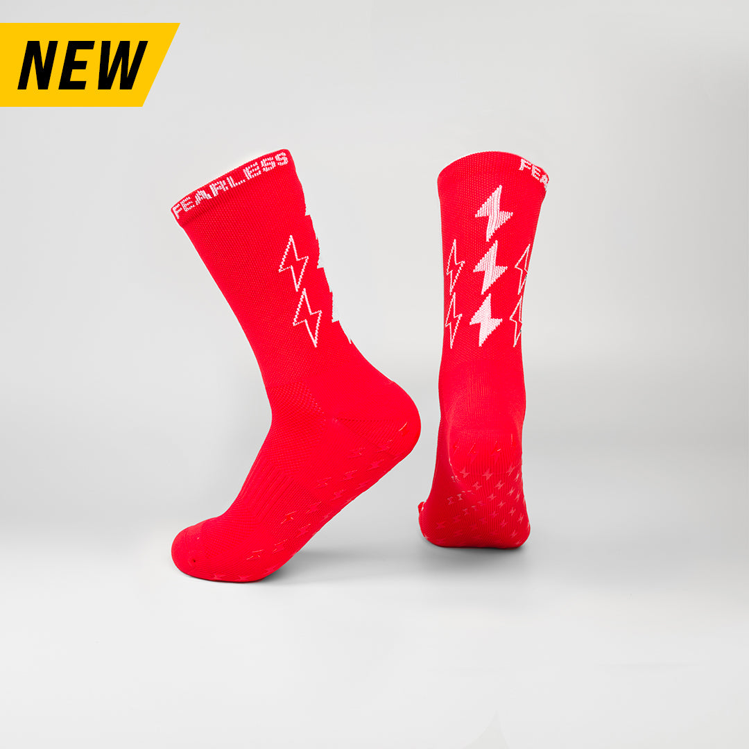 Grip-Socken Fearless - SPEED Dünn - Rot