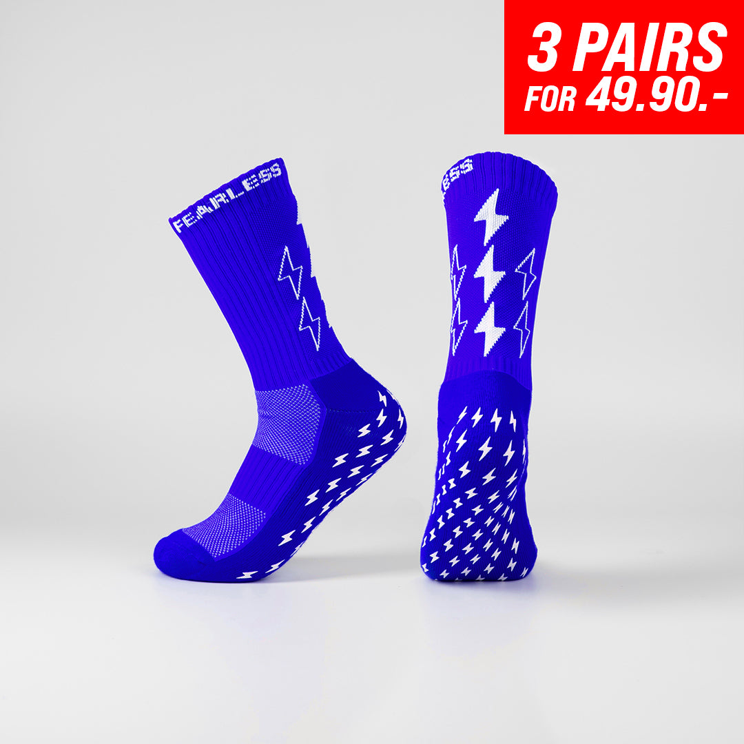Fearless grip socks - SPEED - Blue