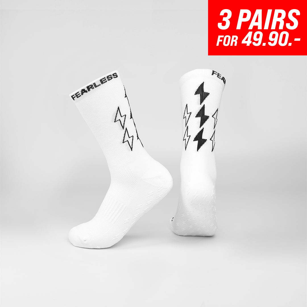 Fearless Grip socks - SPEED Thin - White