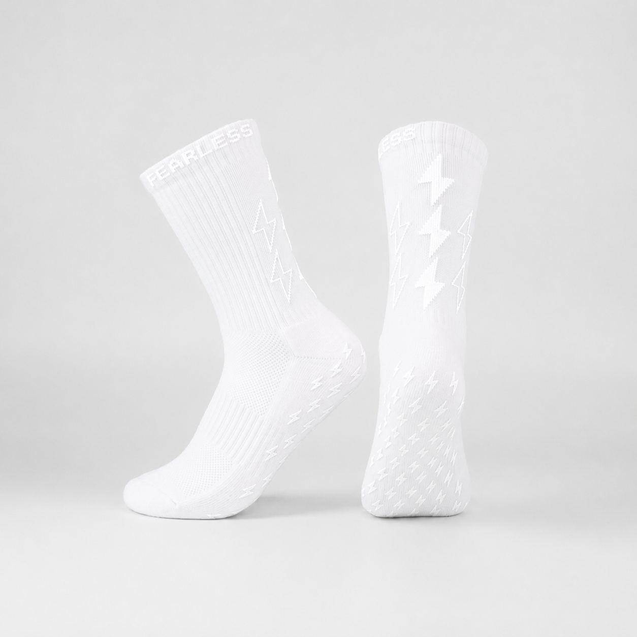 Chaussettes anti-dérapantes Fearless - SPEED - Blanc